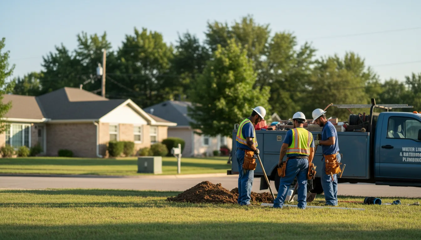 Residential water line and bathroom plumbing service in Williams, IA